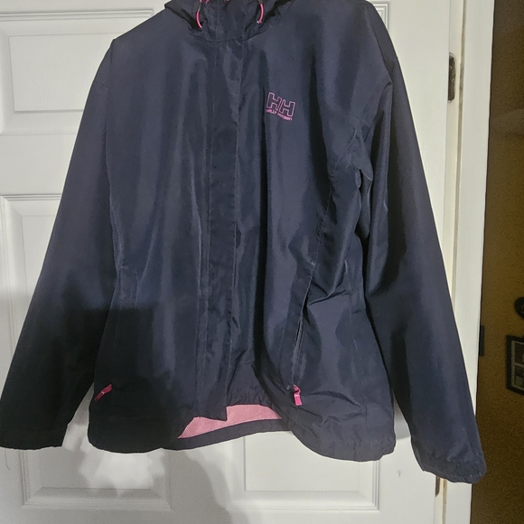 Helly Hansen Womens Navy Jacket with Pink Accents - Picture 1 of 4